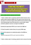 NHA CBCS Practice Exam 2025 &vert; 100 Questions with Answers & Rationales