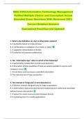 WGU C954-Information Technology Management  Verified Multiple Choice and Conceptual Actual  Emended Exam Questions With Reviewed 100&percnt;   Correct Detailed Answers   Guaranteed Pass&excl;&excl;Current Update&excl;&excl; 