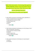 WGU C954 Information Technology Management  Verified Multiple Choice and Conceptual Actual  Emended Exam Questions With Reviewed 100&percnt;   Correct Detailed Answers   Guaranteed Pass&excl;&excl;Current Update&excl;&excl;