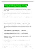 Driving Test Study Guide &lpar;NH DMV&rpar; Final Exam and Correct Answers&period;