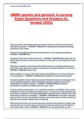 AMNH genetic and genomic in nursing Exam Questions and Answers A&plus; Graded &lpar;2025&rpar;&period;