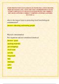 FOOD PROTECTION MANAGER EXAM TESTBANK LATEST 2025&sol;2026 PREP QUESTIONS AND A NEW UPDATED COMPREHENSIVE STUDY GUIDE COMPLETE ACCURATE EXAM QUESTIONS AND CORRECT DETAILED ANSWERS &lpar;CORRECT VERIFIED ANSWERS&rpar; &vert;ASSURED SUCCESS A&plus;
