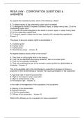 RESA LAW - CORPORATION QUESTIONS & ANSWERS