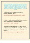 SERVSAFE FOOD PROTECTION MANAGER ACTUAL EXAM 2025&sol;2026 COMPLETE TEST ACCURATE QUESTIONS AND CORRECT DETAILED ANSWERS &lpar;VERIFIED SOLUTIONS&rpar; CURRENTLY UPDATED VERSION &vert;GUARANTEED PASS A&plus; &lpar;BRAND NEW&excl;&rpar; SERVSAFE FOOD PROTECTION MANAGER EXAM
