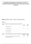 &lpar;PFGO&rpar;PRE-ASSESSMENT&colon; D669 EARLY LITERACY METHODS PASSED 2025 NEW UPDATE Western Governors University