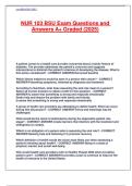 NUR 103 BSU Exam Questions and Answers A&plus; Graded &lpar;2025&rpar;&period;
