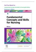 Full Test Bank For Fundamental Concepts And Skills For Nursing 6th Edition By Patricia A&period; Williams 