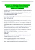 Autocad certification Exam Questions And Answers With Verified Study Solutions &vert; Updated