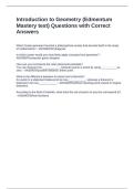 Introduction to Geometry &lpar;Edmentum Mastery test&rpar; Questions with Correct Answers