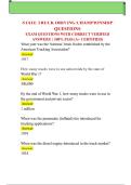 STATE TRUCK DRIVING CHAMPIONSHIP  QUESTIONS  EXAM QUESTIONS WITH CORRECT VERIFIED  ANSWERS  &vert; 100&percnt; PASS &lpar;A&plus; CERTIFIED&rpar; 