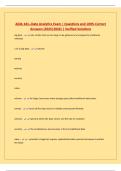 AIDA 181--Data Analytics Exam &vert; Questions and 100&percnt; Correct Answers &lpar;2025&sol;2026&rpar; &vert; Verified Solutions