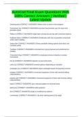 Autocad certification Exam Questions With 100&percnt; Verified Answers &lpar;Package Deal&rpar;