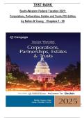 Test Bank for South-Western Federal Taxation 2025&colon; Corporations&comma; Partnerships&comma; Estates and Trusts &lpar;47th Edition by Nellen & Young&rpar; &ndash; All Chapters 1 to 20 Attached With Questions And Verified Solutions &ndash; Latest Version&period;