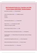 ASLS Prehospital Stroke Care &vert; Questions and 100&percnt; Correct Answers &lpar;2025&sol;2026&rpar; &vert; Verified Solutions