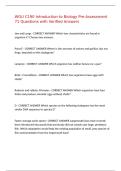 WGU C190 Introduction to Biology Pre-Assessment 71 Questions with Verified Answers&comma;100&percnt;CORRECT