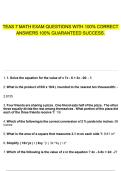 TEAS 7 MATH EXAM QUESTIONS WITH 100&percnt; CORRECT ANSWERS 100&percnt; GUARANTEED SUCCESS&period;