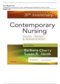 Test Bank For Contemporary Nursing Issues&comma; Trends&comma; and Management&comma; 8th Edition by Cherry & Jacob Chapter 1-28