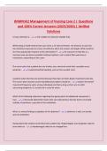 BNMN502 Management of Nursing Care 2 &vert; Questions and 100&percnt; Correct Answers &lpar;2025&sol;2026&rpar; &vert; Verified Solutions