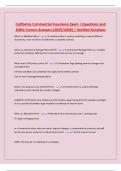 California Commercial Insurance Exam &vert; Questions and 100&percnt; Correct Answers &lpar;2025&sol;2026&rpar; &vert; Verified Solutions