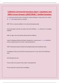 California Commercial Insurance Exam &vert; Questions and 100&percnt; Correct Answers &lpar;2025&sol;2026&rpar; &vert; Verified Solutions