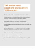 TAP series exam questions and answers 100&percnt; correct 