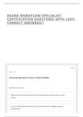 ASANA WORKFLOW SPECIALIST CERTIFICATION QUESTIONS WITH 100&percnt; CORRECT ANSWERS&excl;&excl;