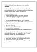 NURS 3110 Final Clicker Questions With Complete Solutions