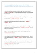 TOP DRIVER IL FINAL EXAM &vert; QUESTIONS AND ANSWERS &vert;  VERIFIED AND WELL DETAILED ANSWERS &vert; LATEST EXAM UPDATE 