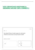 ICEV CERTIFICATE QUESTIONS & ANSWERS SOLVED 100&percnt; CORRECT&excl;&excl;