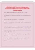 GMS6402&colon; Medical Pulmonary Physiology Exam &vert; Questions and 100&percnt; Correct Answers &lpar;2025&sol;2026&rpar; &vert; Verified Solutions