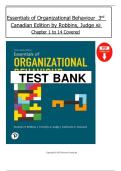 Essentials of Organizational Behaviour &lpar;3rd Canadian Edition&rpar; &ndash; Robbins & Judge&comma; Complete Solution Manual &lpar;Chapters 1&ndash;14&rpar;
