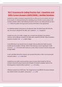 NCCT Insurance & Coding Practice Test &vert; Questions and 100&percnt; Correct Answers &lpar;2025&sol;2026&rpar; &vert; Verified Solutions