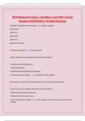 NLN Medication Exam &vert; Questions and 100&percnt; Correct Answers &lpar;2025&sol;2026&rpar; &vert; Verified Solutions