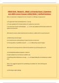 NSGD 3216 - Research - Week 1-4 Practice Exam &vert; Questions and 100&percnt; Correct Answers &lpar;2025&sol;2026&rpar; &vert; Verified Solutions