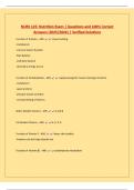 NURS 125&colon; Nutrition Exam &vert; Questions and 100&percnt; Correct Answers &lpar;2025&sol;2026&rpar; &vert; Verified Solutions