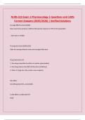 NURS 323 Exam 1 Pharmacology &vert; Questions and 100&percnt; Correct Answers &lpar;2025&sol;2026&rpar; &vert; Verified Solutions