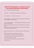 NURS 331 Pharmacology Exam 1 &vert; Questions and 100&percnt; Correct Answers &lpar;2025&sol;2026&rpar; &vert; Verified Solutions
