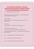 PCA&sol;CFSS Worker Training Exam - Minnesota Department of Human Services &vert; Questions and 100&percnt; Correct Answers &lpar;2025&sol;2026&rpar; &vert; Verified Solutions