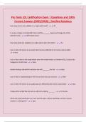 Pro Tools 101 Certification Exam &vert; Questions and 100&percnt; Correct Answers &lpar;2025&sol;2026&rpar; &vert; Verified Solutions