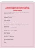 Property and Casualty Insurance Licensing Exam &vert; Questions and 100&percnt; Correct Answers &lpar;2025&sol;2026&rpar; &vert; Verified Solutions