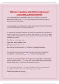 RPF Exam &vert; Questions and 100&percnt; Correct Answers &lpar;2025&sol;2026&rpar; &vert; Verified Solutions