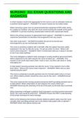 NURSING  311 EXAM QUESTIONS AND ANSWERS