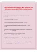 SafeStaff Food Handler Certificate Exam &vert; Questions and 100&percnt; Correct Answers &lpar;2025&sol;2026&rpar; &vert; Verified Solutions