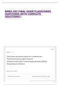 BMEG 455 FINAL EXAM FLASHCARDS QUESTIONS WITH COMPLETE SOLUTIONS&excl;&excl;