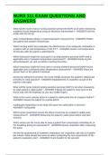 NURS 311 EXAM QUESTIONS AND ANSWERS
