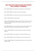 500&plus; PRACTICE GRE VOCABULARY WORDS  WITH CORRECT ANSWERS