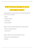 SCMN 3710 Exam 1 Questions & Answers Latest Update Graded A&plus;