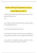 SCMN 3710 Exam 1 Questions & Answers Latest Update Graded A&plus;
