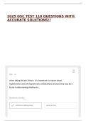 2025 OSC TEST 110 QUESTIONS WITH ACCURATE SOLUTIONS&excl;&excl;