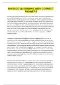 Section 609 ESCO Certification &ndash; Exam Questions with Correct Answers